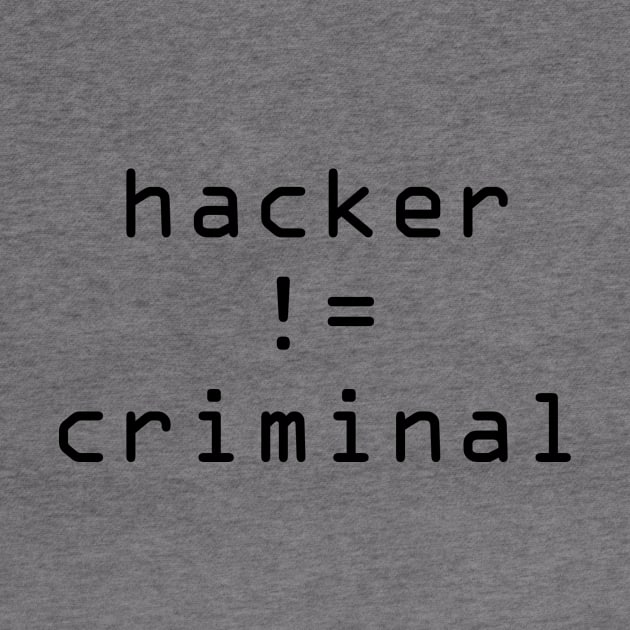 Hacker != Criminal by ShinyBadGuys